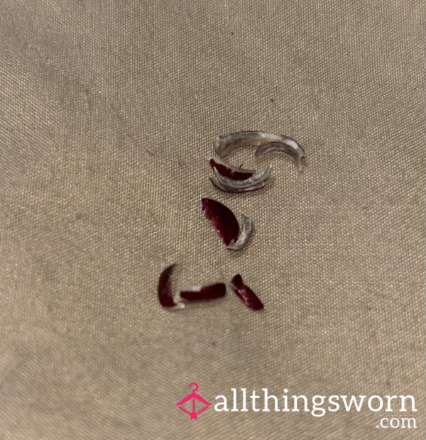 ~DARK RED CRUSTY TOENAIL CLIPPINGS~