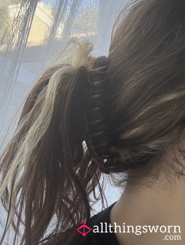 Dark Tortoise Shell Claw Clip