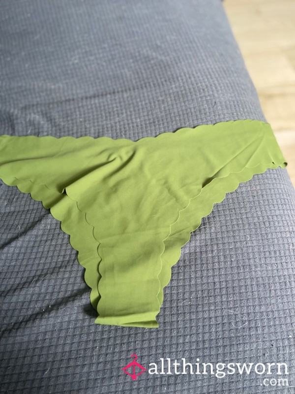 Darker Green Satin Cheeky Panties