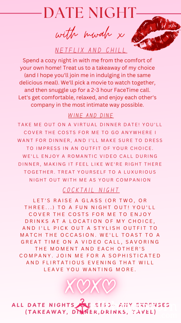 DATE NIGHT WITH ME 💋 (virtual)