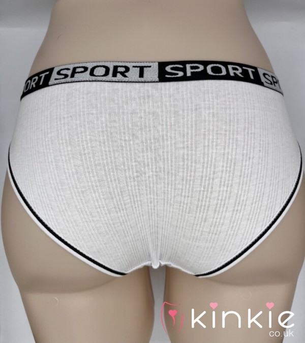Daughters (18) White Ribbed Sticky Wet Panties