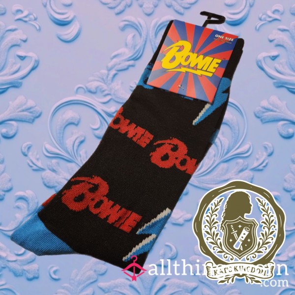 David Bowie Lightning Crew Socks