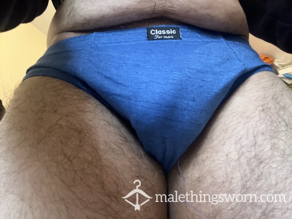 Day Light Blue Briefs Worn & Ripe