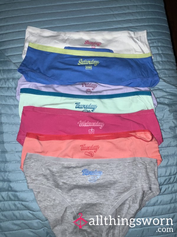 Days Of The Week Panties -7 Days- 7 Moods!