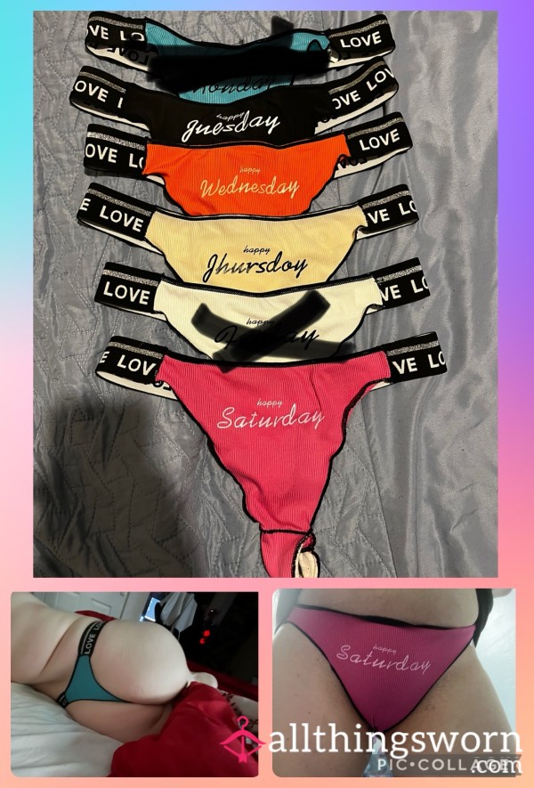 Days Of The Week Thongs