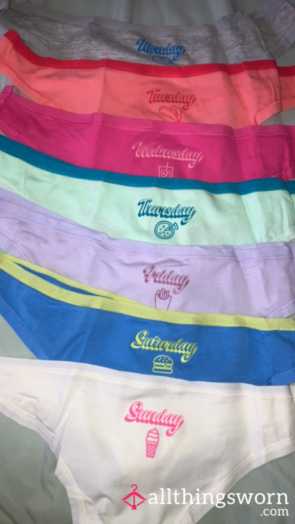 DAYS OF THE WEEK THONGS