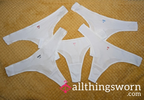 Days Of The Week Thongs Small