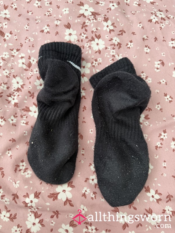 Days Worn Used Dirty Black Nike Socks