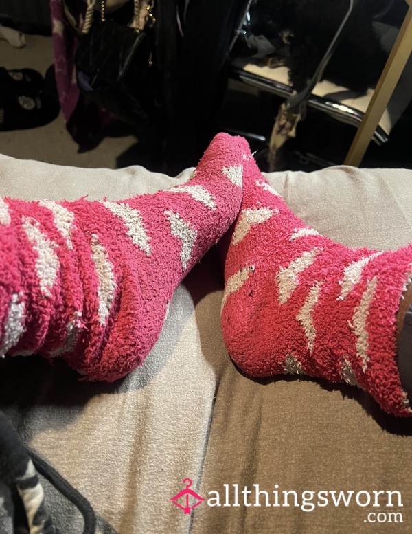 Deep Pink DirtyFluffy Socks - 24hrs