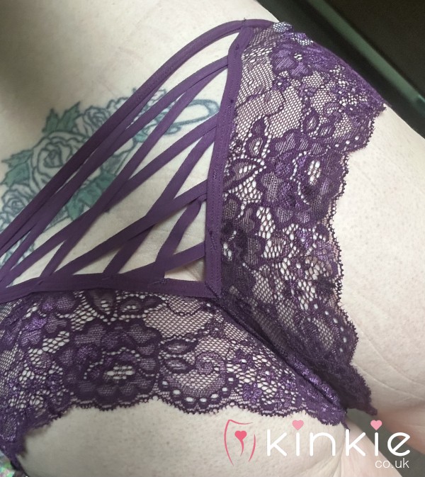 Deep Purple Cross Back Lace Panties