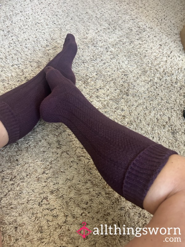 Deep Purple Knee High Socks