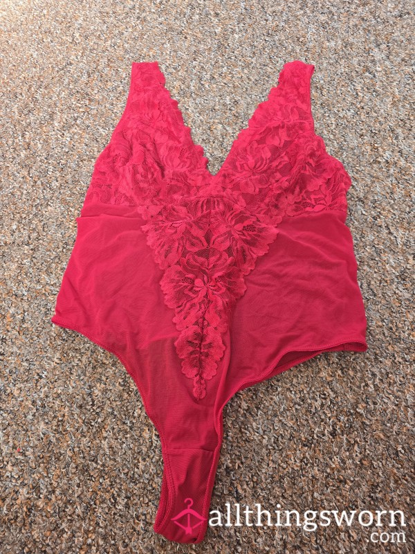 Deep Red Bodysuit