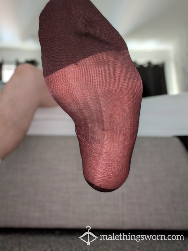 Deep Red Sheer Sweaty Socks