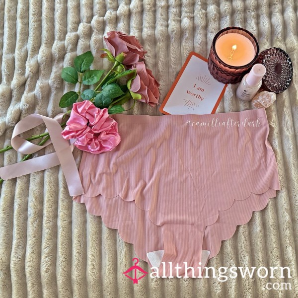 Deep Rose Scalloped Panties — High-Waisted Confidence By Camille V.