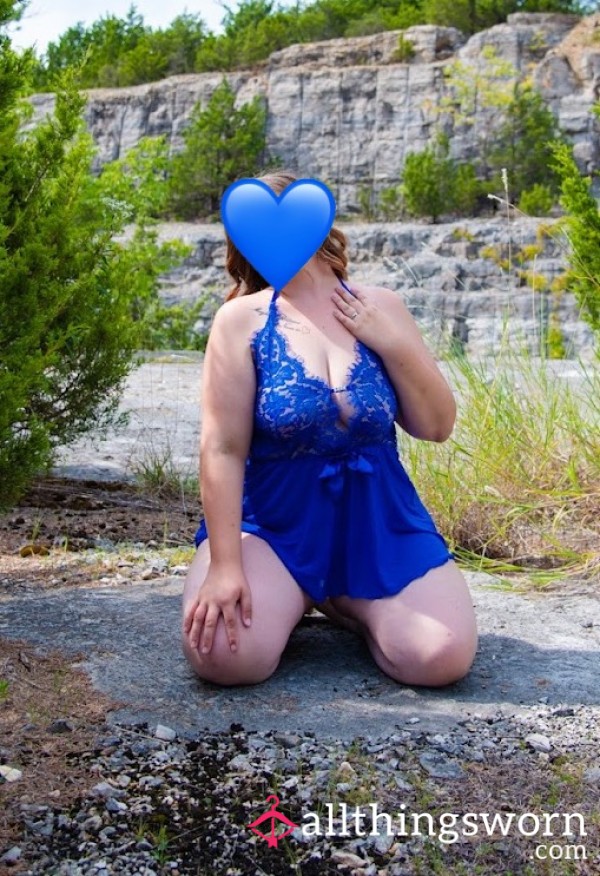 💙 “Deep Waters” Dark Blue Babydoll – Drenched In Desire
