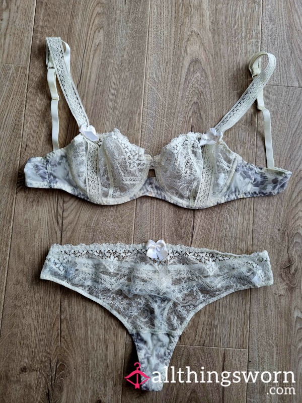 🤍 Delicate Ivory Dreams – Bra & Thong Set 🤍