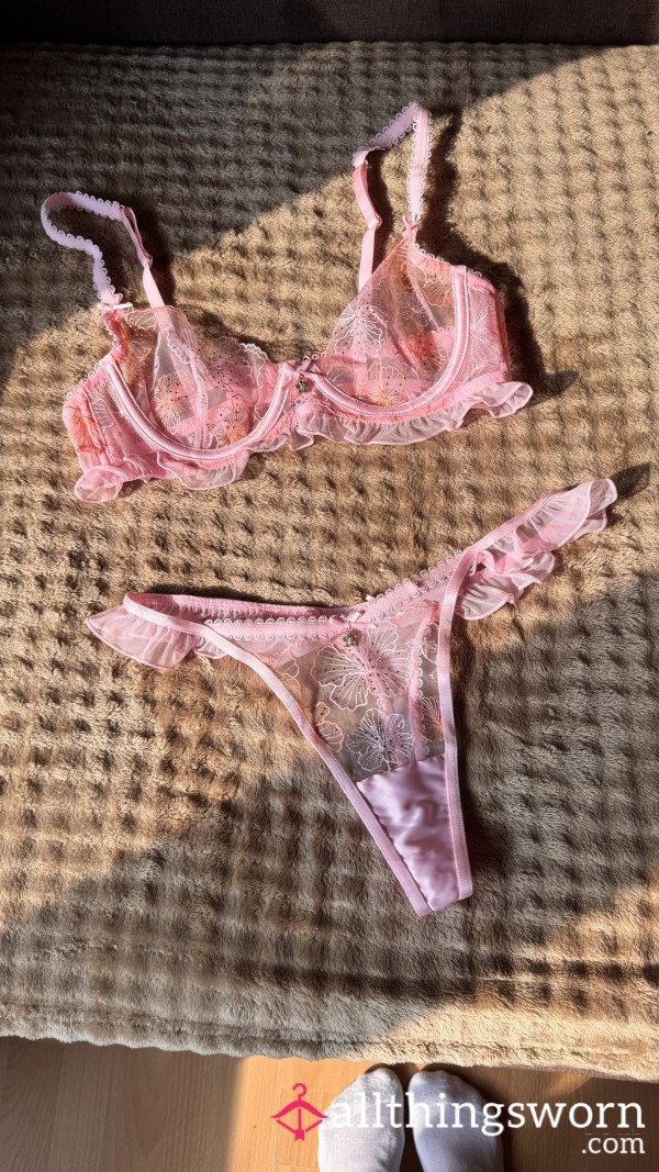 Delicate See-Through Pink Mesh Set + Photos 🌸