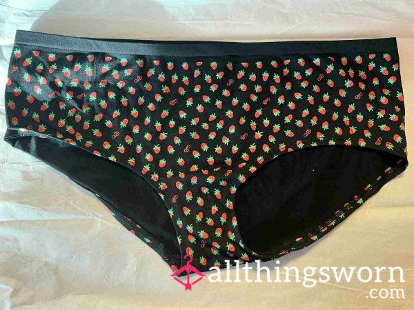 Delicious Black Strawberry Panties