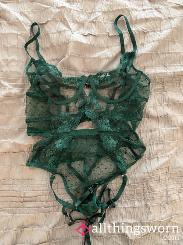 Deliciously Naughty Green Bodysuit 💚