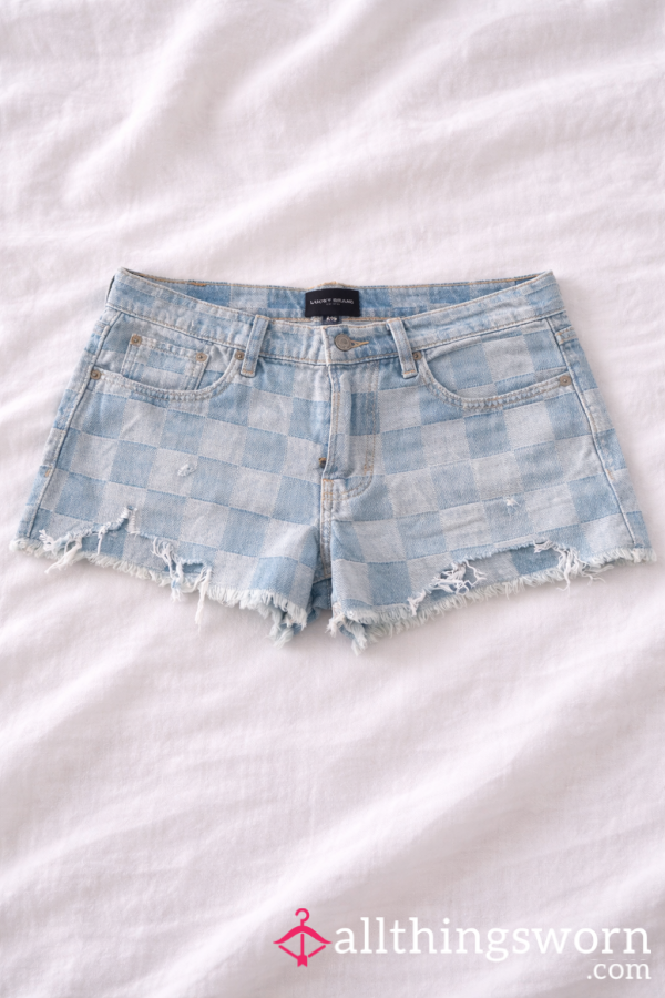 Denim Shorts, Checkered 🏁