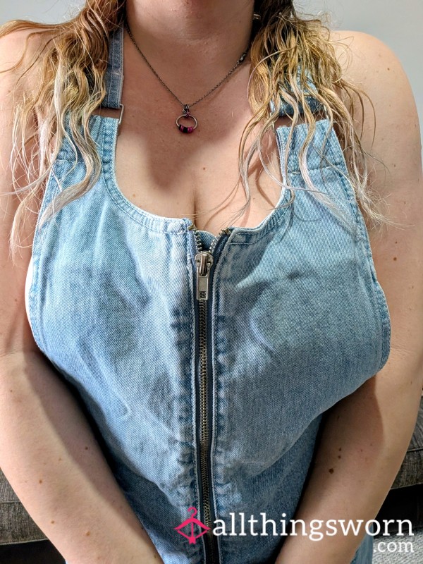 Denim Zip-up Dress- Easy Access & Unmistakably Naughty