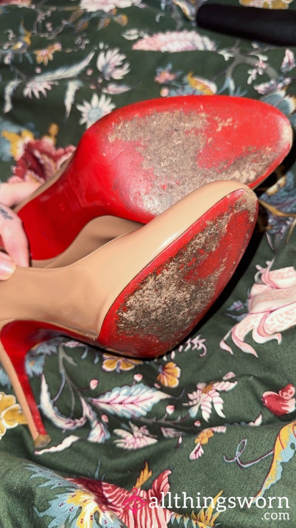 Designer High Heels Sweaty Over Worn