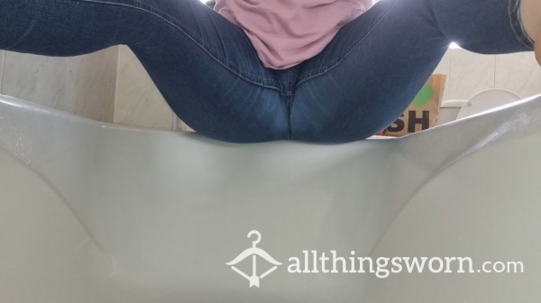 Desperate BBW P**'s Through Blue Skinny Jeans | 1min24s | KC Accepted | £6.00