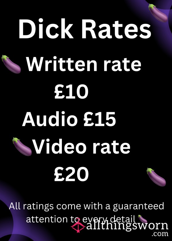 Detailed D*ck Ratings