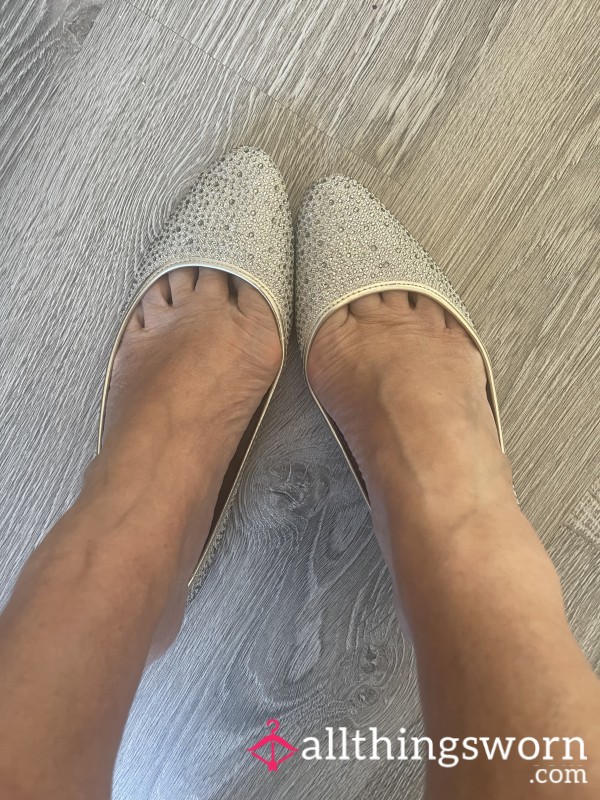 Ka**y’s Old Diamanté Ballet Flats / Dolly Shoes