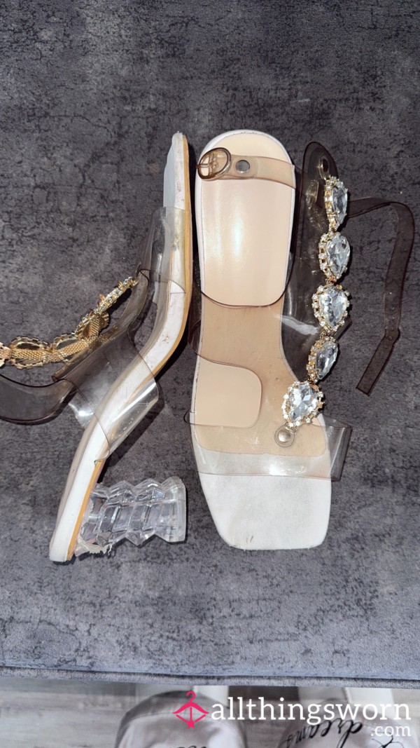 Diamanté Perspex Heel