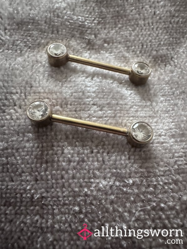 Diamanté Nipple Bars With A Story