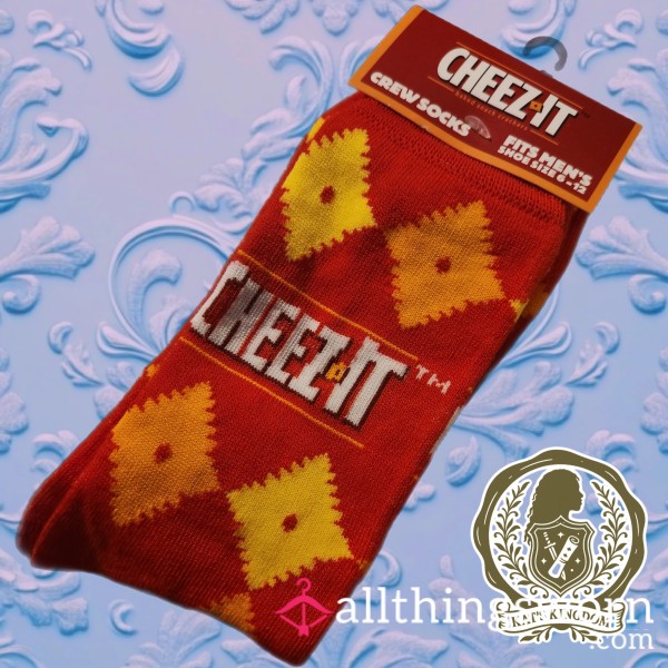 Diamond Cheez-it Red And Orange Crew Socks