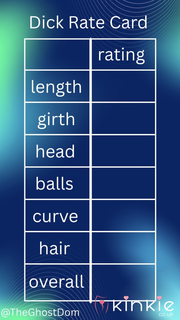 D*ck Rate Card