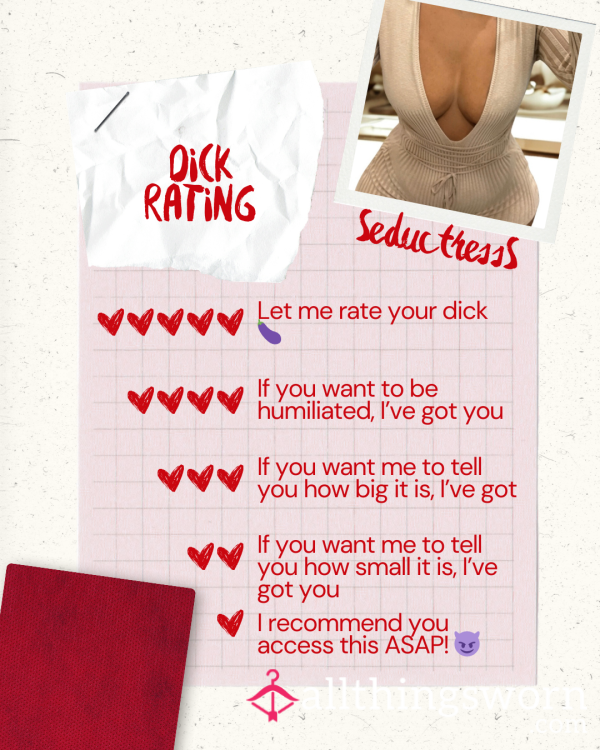 D*ck Rating TEXT