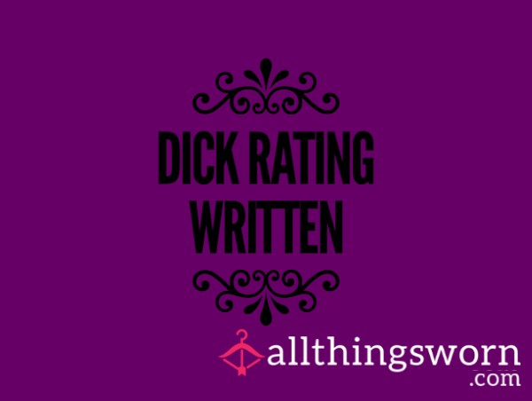 ✨£10✨ Written D*ck Rating