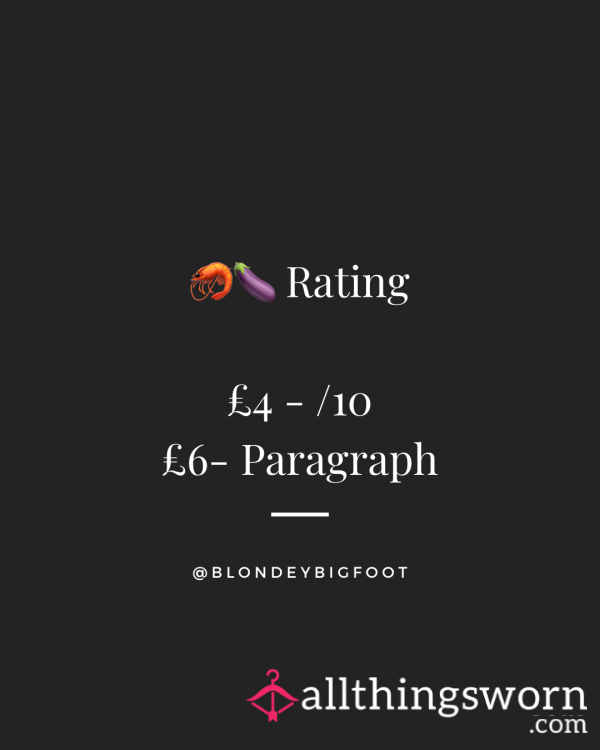 D*ck Rating 🥵🫦🦐🍆