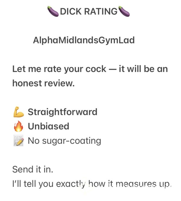 D*ck Rating⭐️