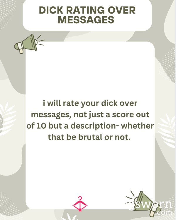 D*ck Rating Over Text