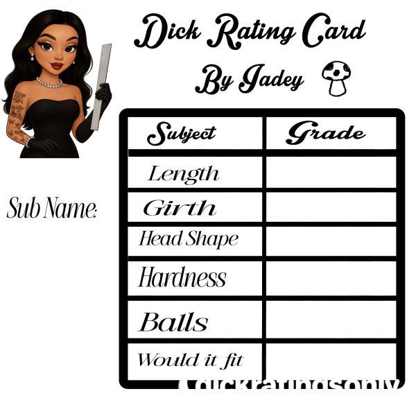 D*ck Rating Card