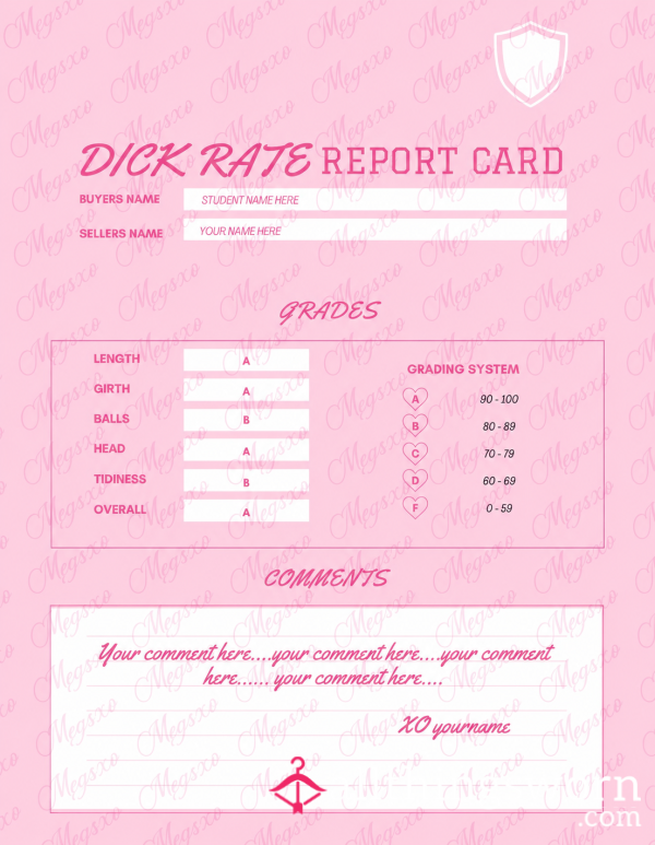D*ck Rating Report Card😏