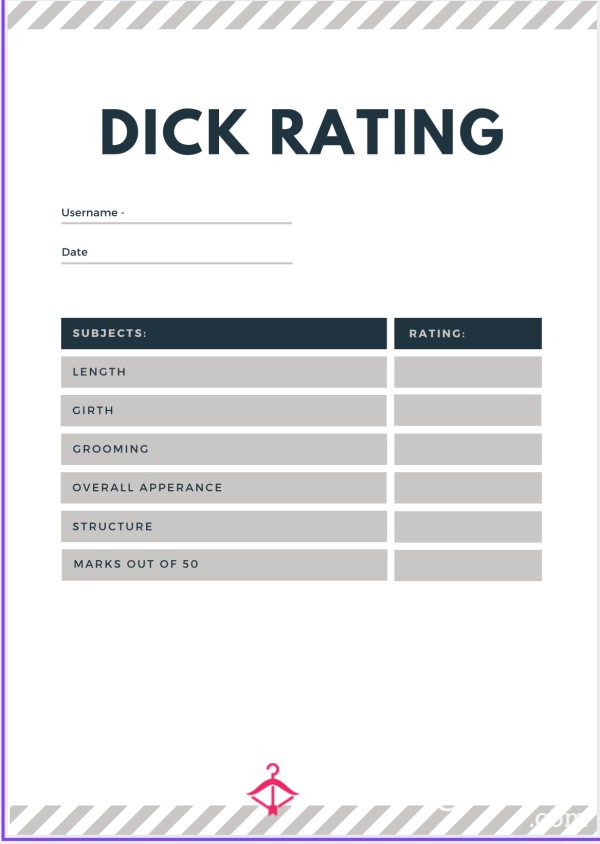 D*ck Rating Report Card