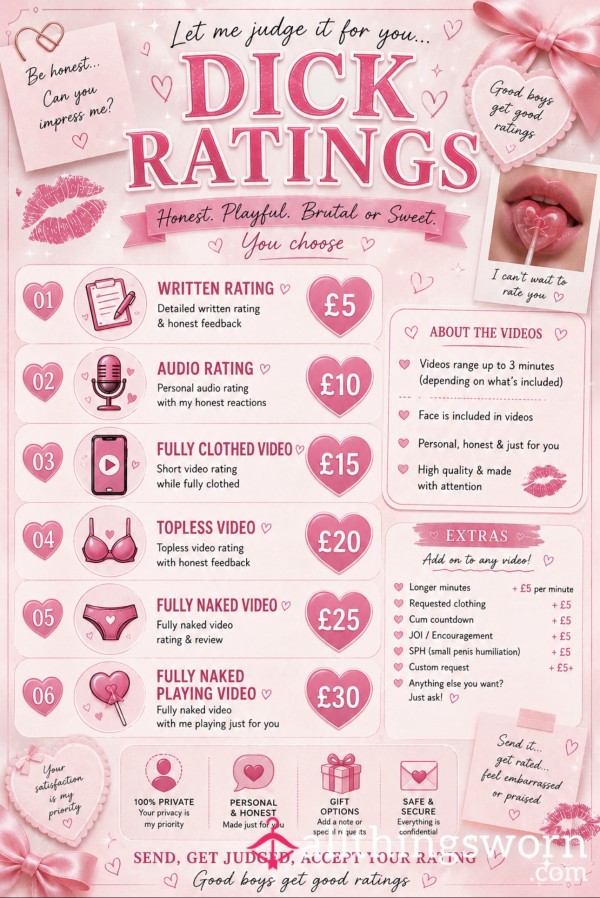 🍆💖 D*ck RATINGS 💖🍆