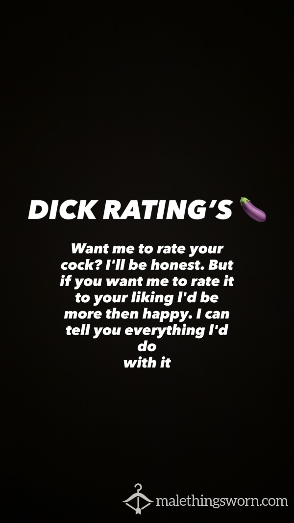 D*ck Rating’s 🍆