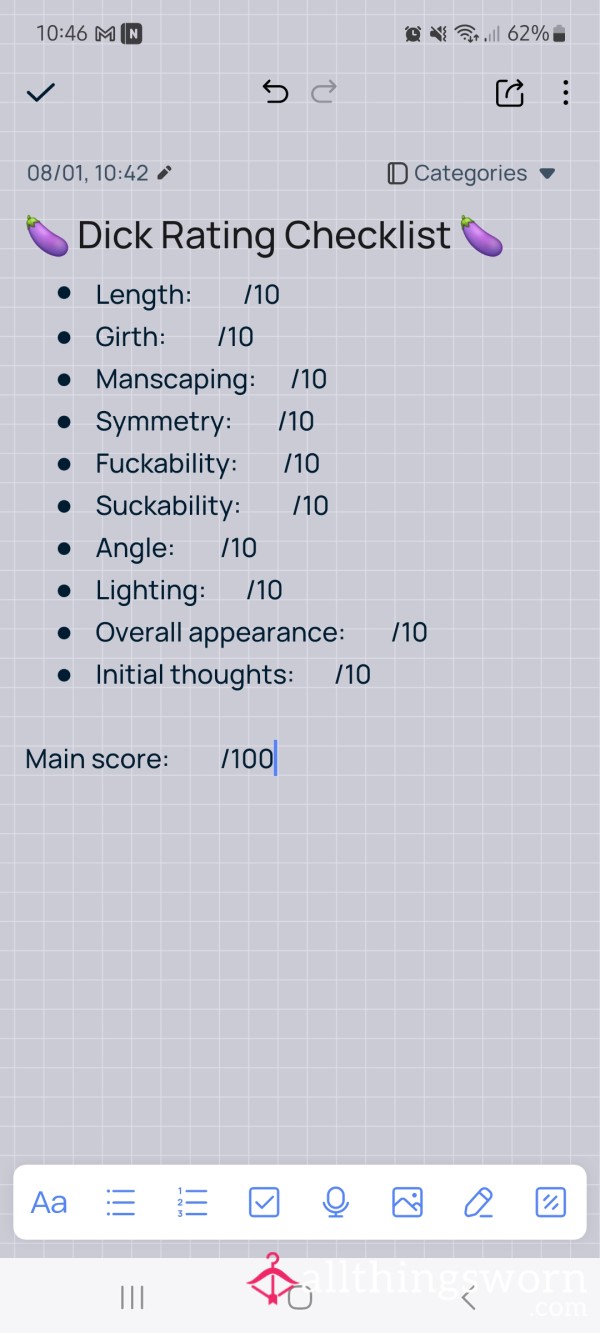 🍆🍆d*ck Ratings For You 💕🍆🍆