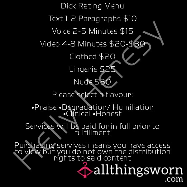 D*ck Ratings (you Must Select Add-ons)