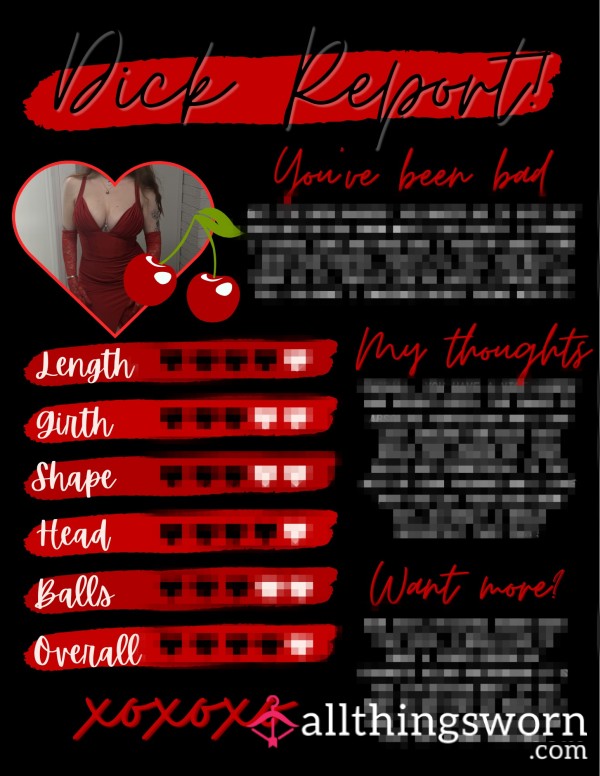 🍒 D*ck Report Card🍒