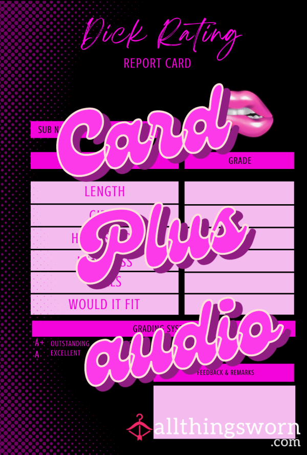 D*ck Report Card Plus Audio