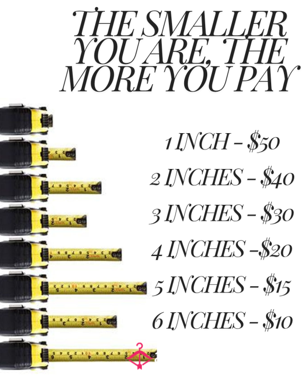 💸 D*ck Size Tax – Pay According To What You Can’t Offer 💸