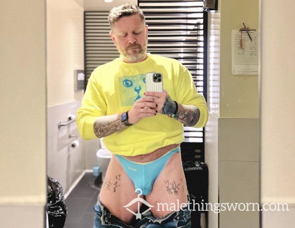 Dietz (Mexico) Bikini Briefs Turquoise & Yellow, Size L