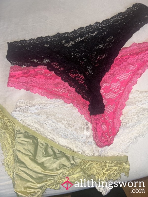 Different Coloured Worn Thongs